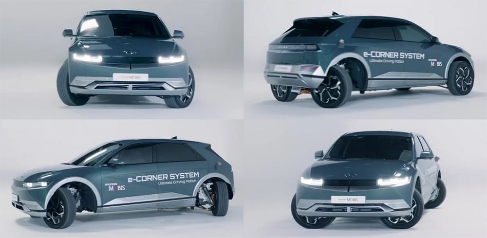 'Crab-walking' e-Corner technology displayed by Hyundai Mobis