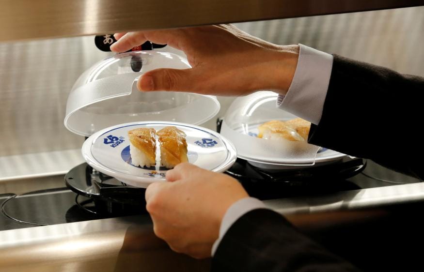 Japanese Conveyor-Belt Restaurant to Combat 'Sushi Terrorism' with AI Technology