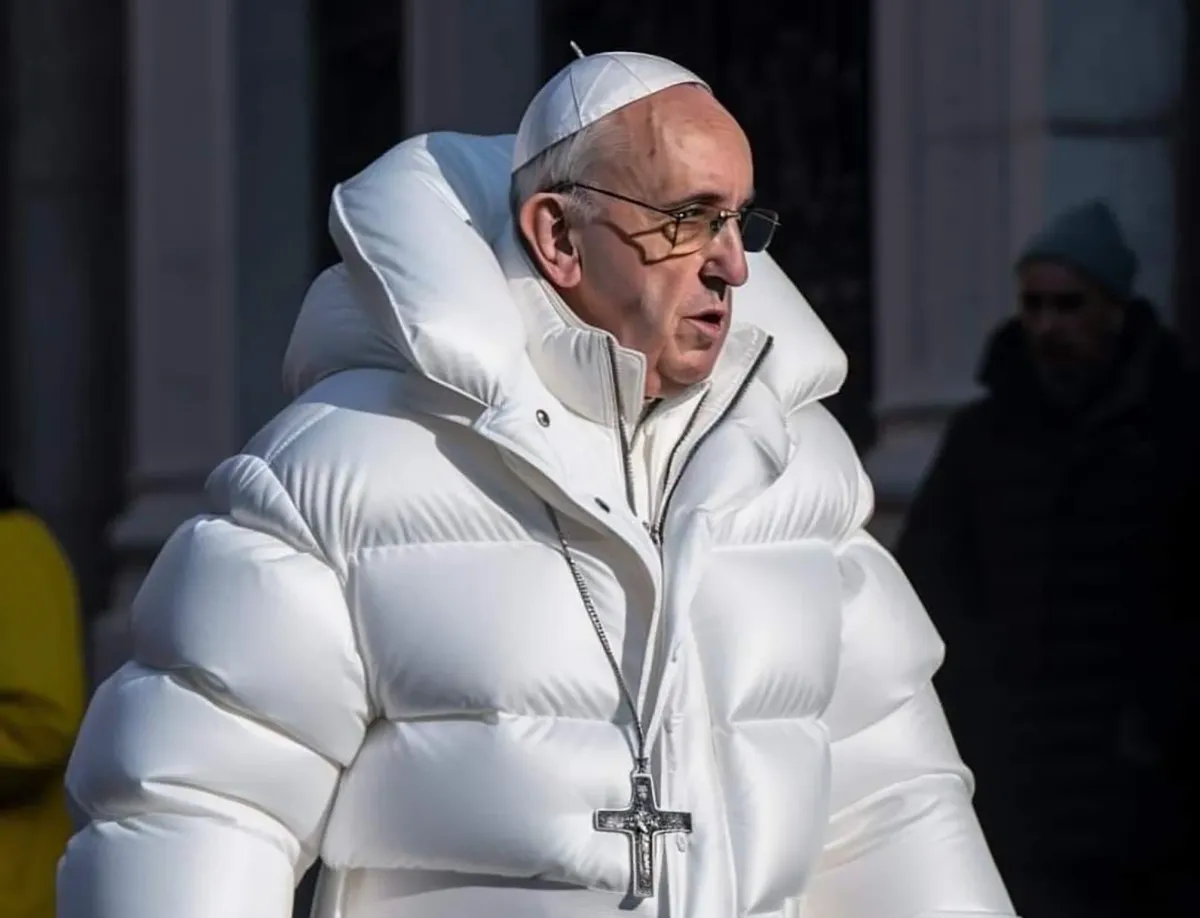 The swagged-out Pope: an early example of AI's impact on reality