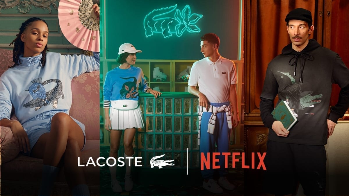 Lacoste and Netflix collaborate on genderless collection inspired by hit shows
