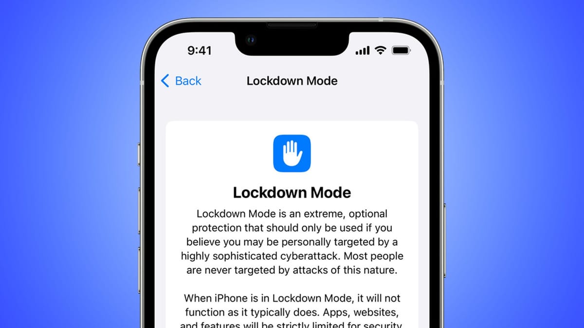 NSO spyware was blocked by Apple's high-security mode