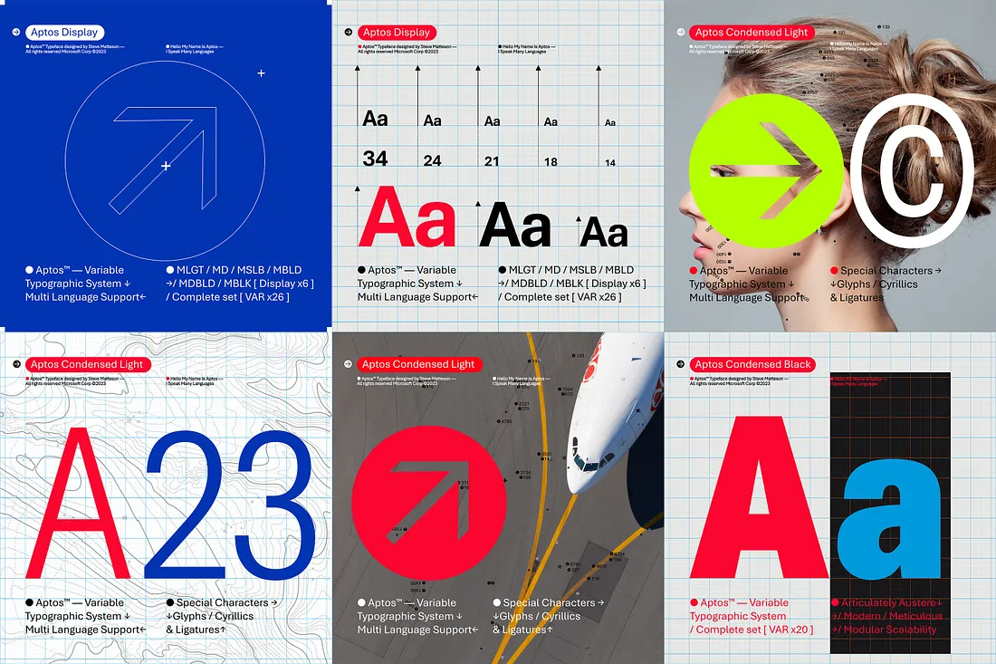 Microsoft presents Aptos as new default font for its 365 and Office apps