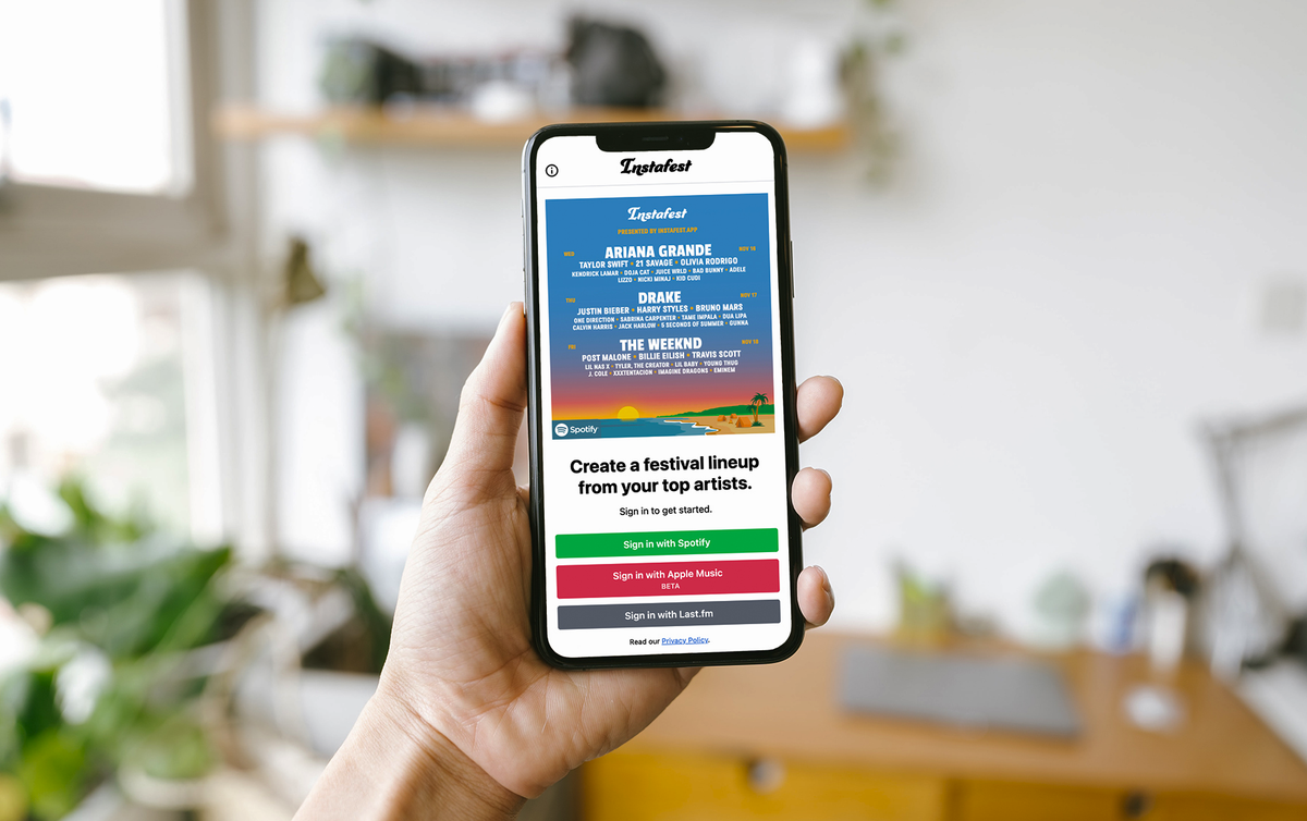 Instafest introduces feature to create music festival posters through playlist links