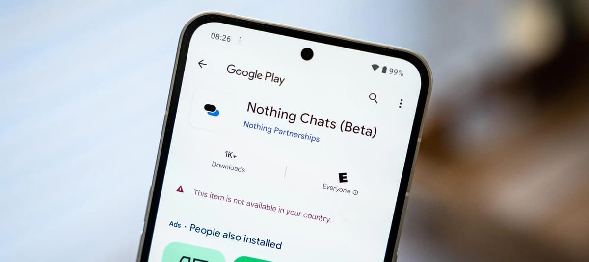 Nothing Chats has already been removed from Google Play due to privacy issues