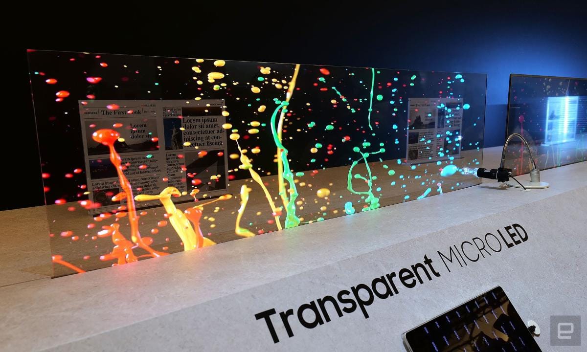 Samsung unveils world's first transparent MicroLED screen at CES 2024