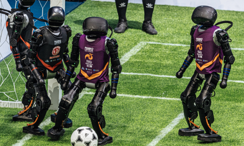 China Hosts First Humanoid Robot Football Match