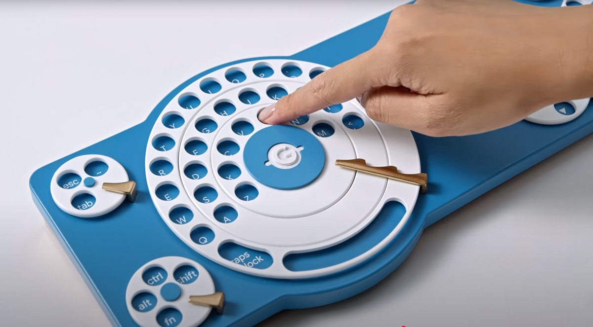 Google unveils a rotary-dial keyboard with discs instead of keys