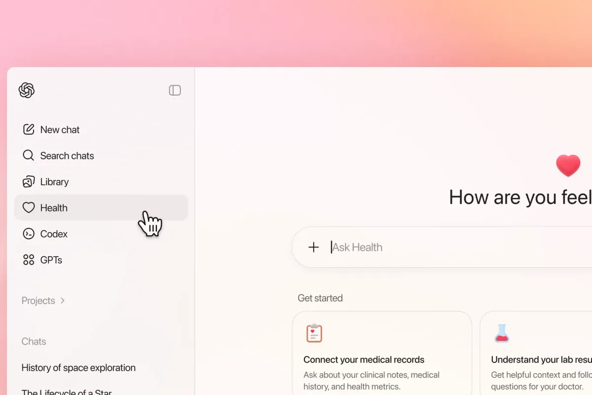 ChatGPT introduces a dedicated health section