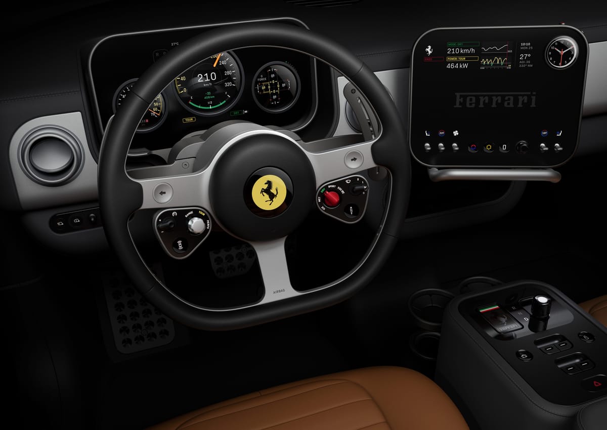 Ferrari unveils interior of first EV Luce, designed with Jony Ive