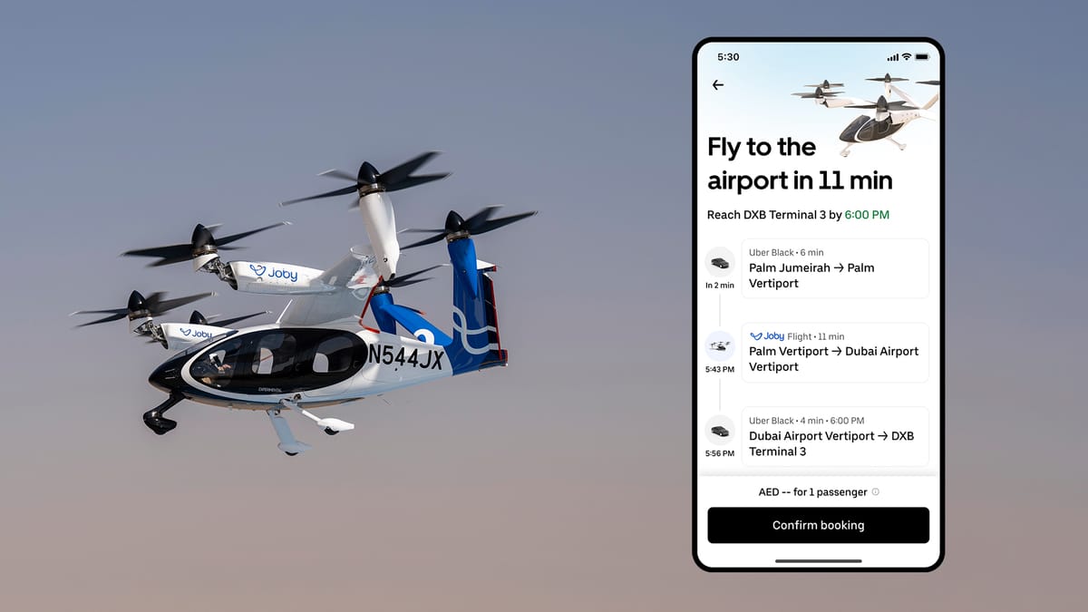 Uber and Joby to launch electric air taxi service in Dubai