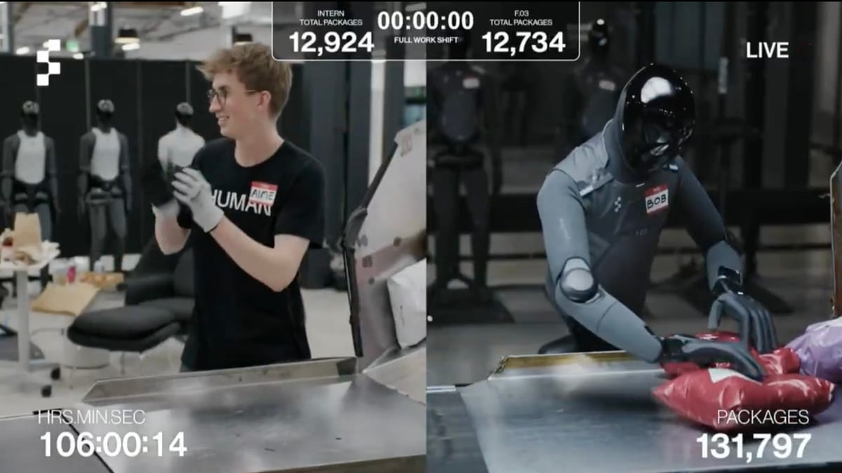 Human intern beats Figure AI robot in 10-hour package sorting challenge