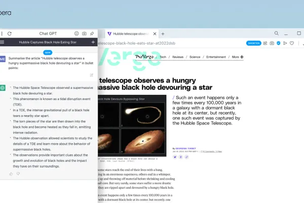 Opera Integrates ChatGPT in its Browser Sidebar