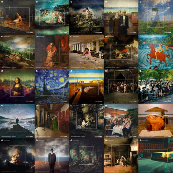 Our collection of paintings created by Adobe's Generative Fill