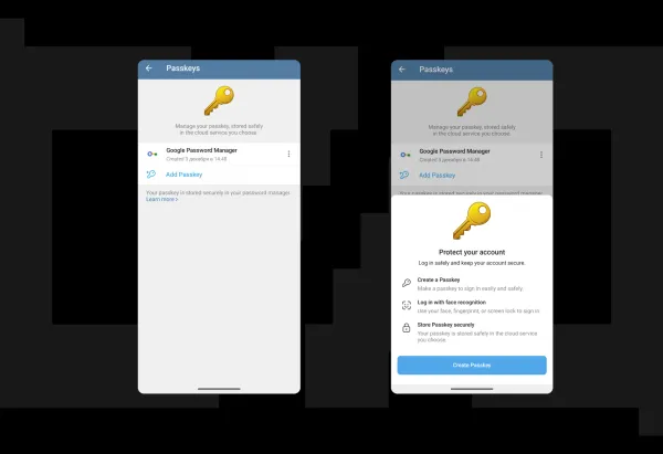 Telegram to add passkey login support