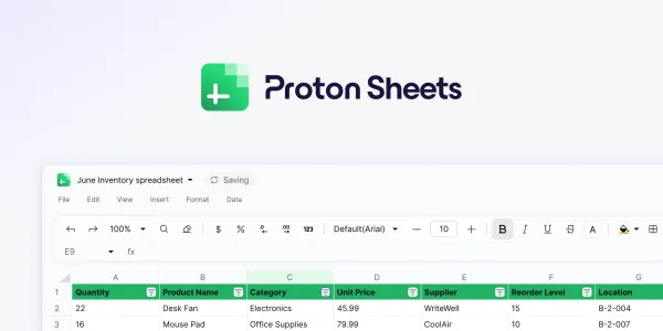 Proton launches Proton Sheets, a privacy-focused alternative to Google Sheets